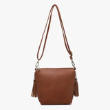 Dylan Crossbody with 2 Side Tassel Zippers