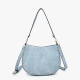 Raquel Whipstitch Trim Crossbody/Saddle Bag