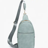 Pamela Sling Bag with Double Zip & Removable Strap