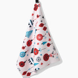 Emroidered Ornaments Tea Towel