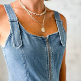 Zip It Up Denim Dress