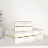 Marble Brass Inlay Box