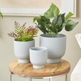 Light Blue Ceramic Indoor/Outdoor Planters