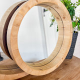 24" Wood Wall Mirror