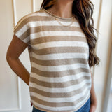Neutral Stripes Everyday Knit Top