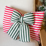 Bow Stripe Pillow | 11.5 x 16"