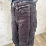 Dark Grey Corduroy Barrel Jeans