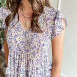Ciffon Ruffle Sleeve Top