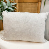 Beige Linen Lumbar Pillow