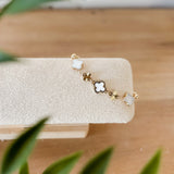 Clover Metallic Stretch Bracelet