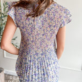 Ciffon Ruffle Sleeve Top