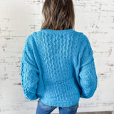 Mixed Braided Cable Knit Sweater