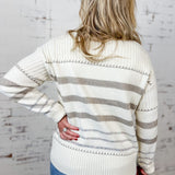 Stitch Detail Striped Sweater