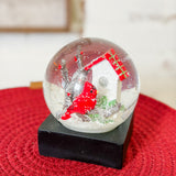 4.5" Glass Snow Globe Birdhouse