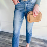 Risen Cropped Straight Denim