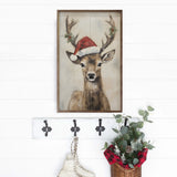 Reindeer With Hat By Petals Prints Design | 10x16
