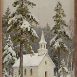 Church In Snowfall | 16x24