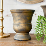 Antique Bronze Urn Planter | 7.7"