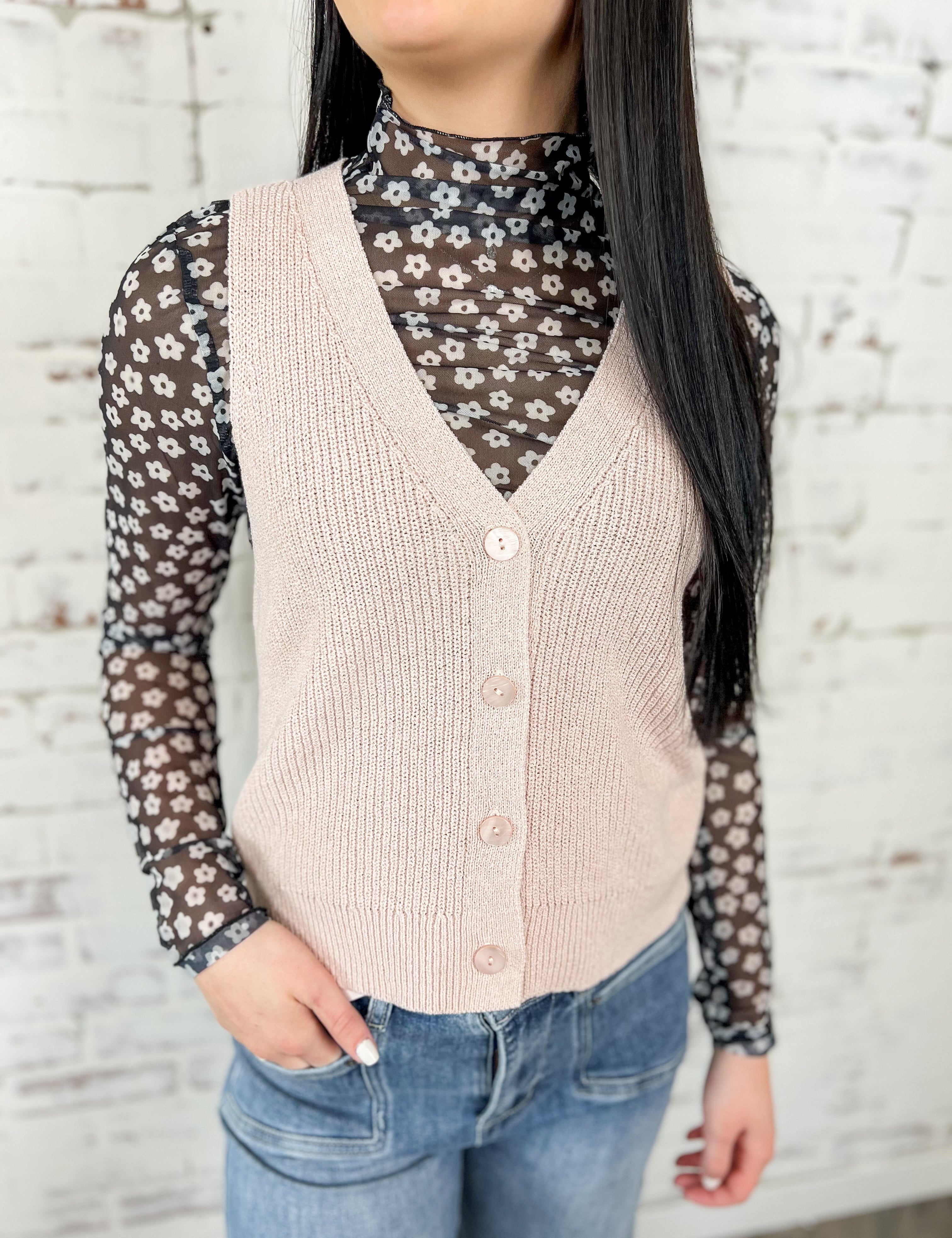 Button Sweater Vest