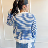 Striped Half Zip Sweater