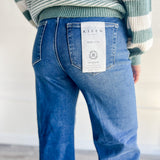 Risen Wide Leg Cuffed Jeans