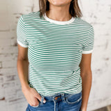Everyday Stripe Crew Neck Tee