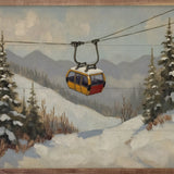 Vintage Ski Lift In Mountains | 16x10