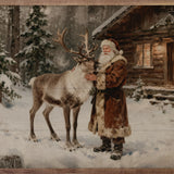 Santa And His Reindeer Cabin | 16x10