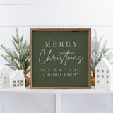 Merry Christmas To All Green | 16x16