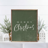 Merry Christmas Fancy Green | 16x20