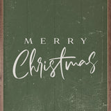 Merry Christmas Fancy Green | 16x20