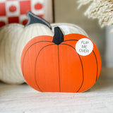 5” Reversible Pumpkin Shape