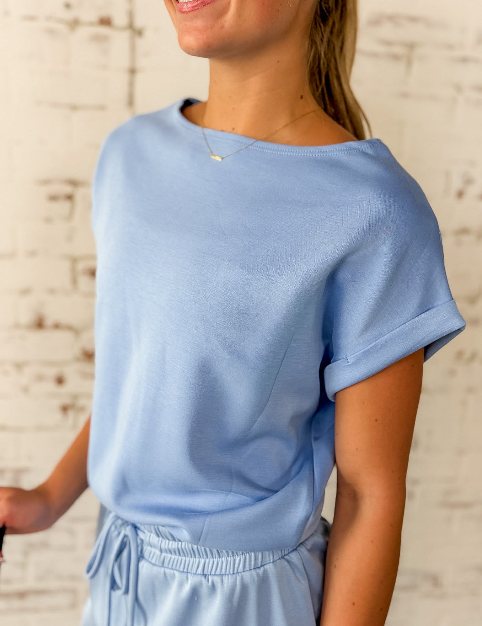 Cuffed Sleeve Top