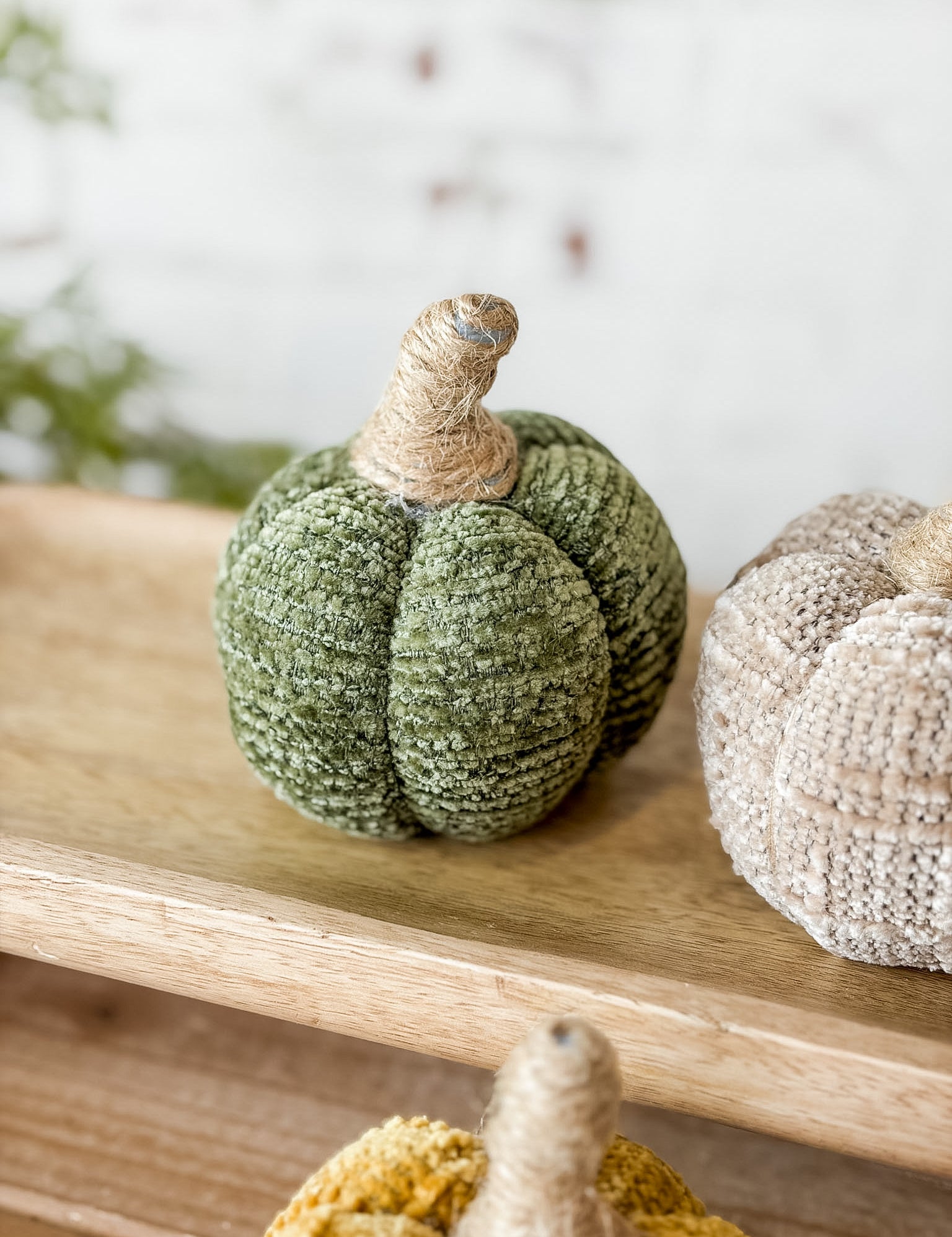 3.5" Pumpkin | Orange, Tan, Green, Mustard