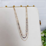 Color Beaded Layered Necklace