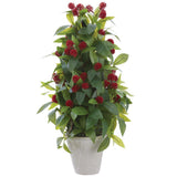22" Sedum Topiary Tree