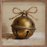 Round Gold Bell With Twine | 12x12