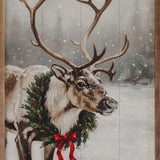 Reindeer With Wreath | 16x24