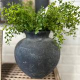 8" Charcoal Round Vase