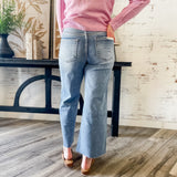 Tummy Control Crop Wide Leg Jeans