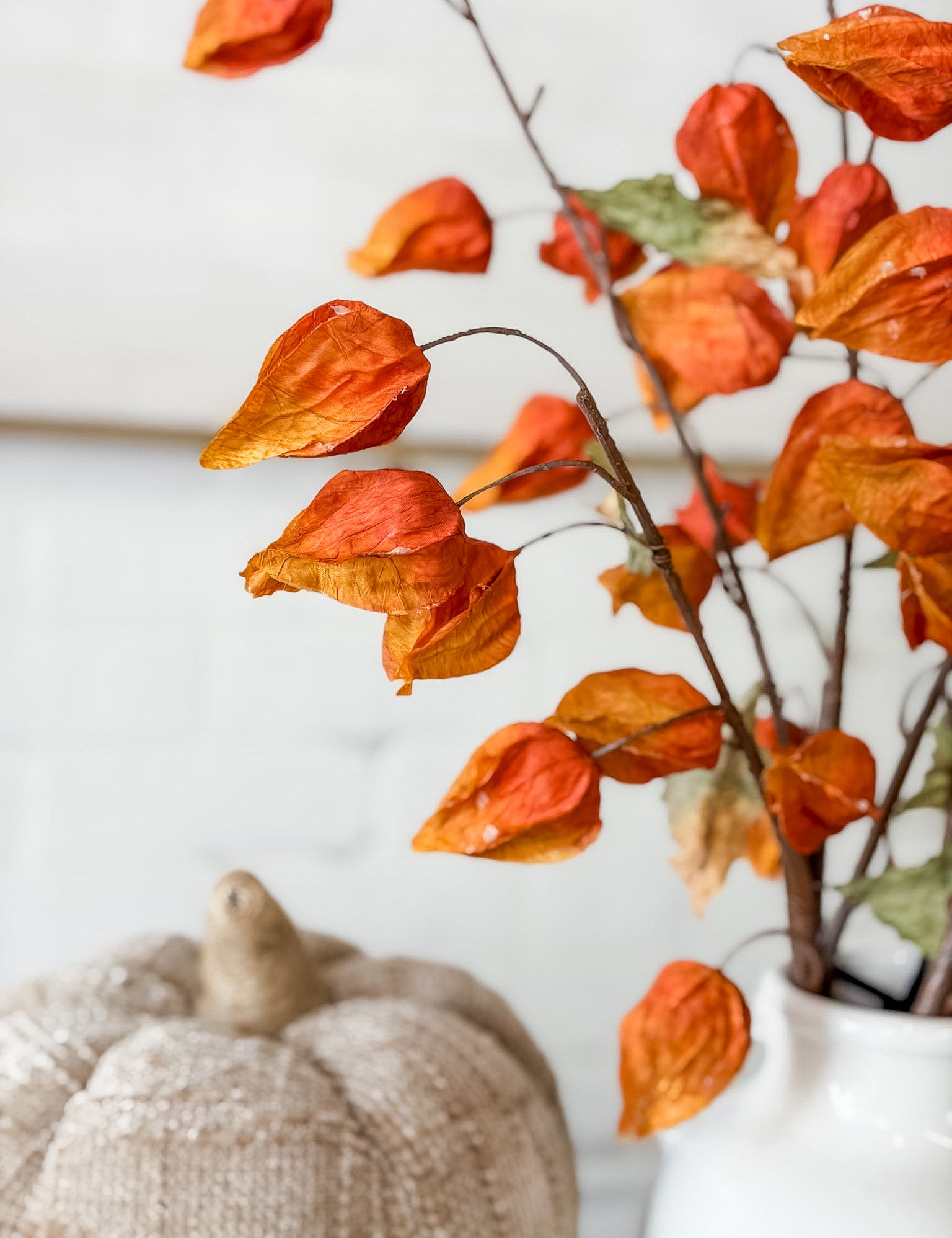 40" Chinese Lantern Lilly Stem