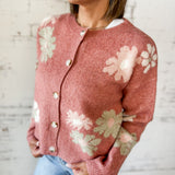 Bold Floral Button-up Cardigan