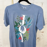 Joy Christmas Winter Floral Graphic Tee