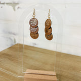 Triple Leather Earring