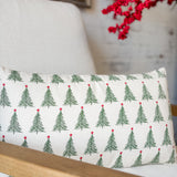 Green Tree Lumbar Pillow | 16x9"