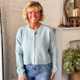 Soft Blue Button Cardigan