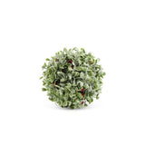 5" Glittered Mistletoe Ornament with Red Berries