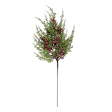 27" Cypress Pine with Dark Red Iced Berry Stem