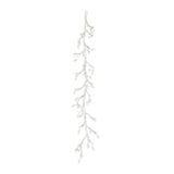 65" Gold Glittered Twig Garland with Pearls
