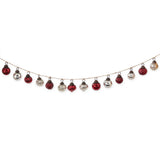 34" Red & Silver Glass Ornament Garland